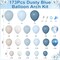 173Pcs Dusty Blue Balloon Arch Garland Kit, Baby Light Dusty Blue White Sand Metallic Blue Confetti Balloons for Boy Baby Shower Gender Reveal Wedding Birthday Party Decorations Supplies